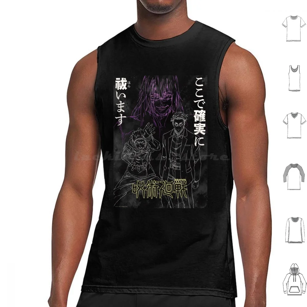 Anime Tank Tops Print Cotton Jujutsu Kaisen Sukuna Juji Itadori Megumi Gojo Jujutsu Kaisen Manga Jujutsu Kaisen