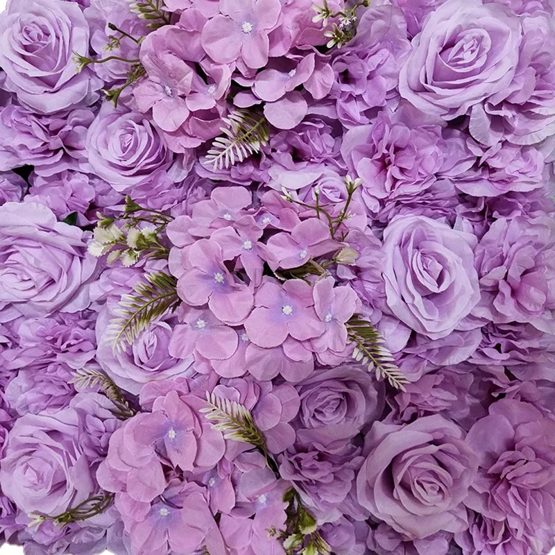 Wedding Decorations Artificial Flowers Fake Flowers Panel With Rose Flower For Table Decorations Paty Room Decor Purple