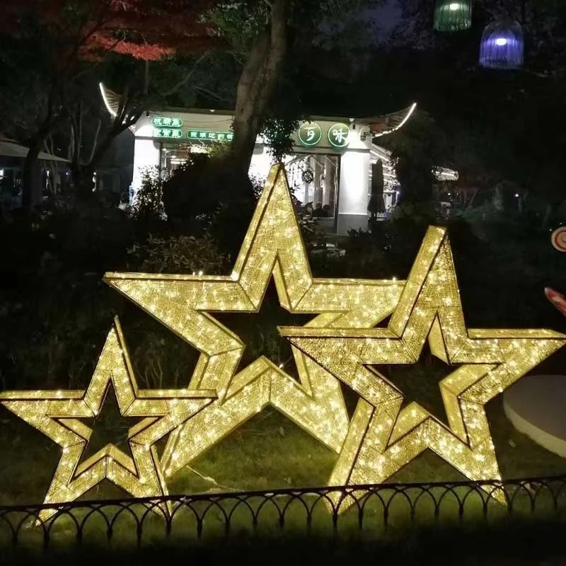 

3D Star LED Motif Light Christmas Diwali Ramadan Festival Lighting Hotel Shopping Mall Atrium Space Decoration