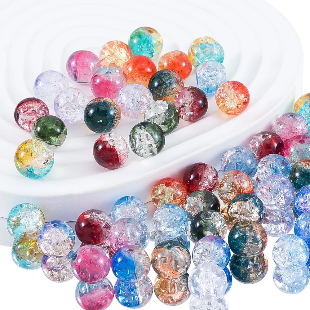 20pcs 50pcs Plastic Colorful Burst Beads Ball Round Loose Spacer Beads DIY Bracelet Necklace Accessories Jewelry Making