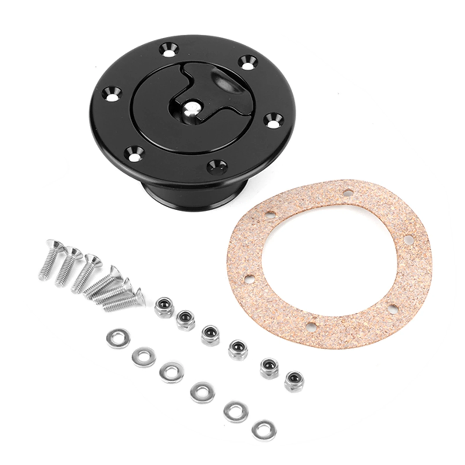 

35.5mm/1.4in ID Aluminum Alloy Fuel Cell Surge Tank Cap Kit with 6 Bolt Opening