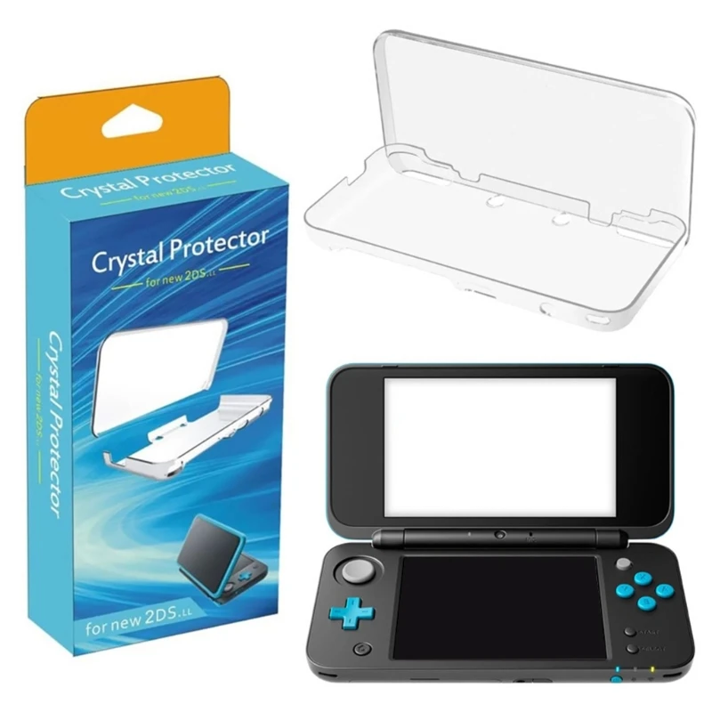 Transparent Crystal Case for New 2DS LL/2DS XL Game Console Hard Housing Shell Dustproof & Shockproof Protective Cover Dropship