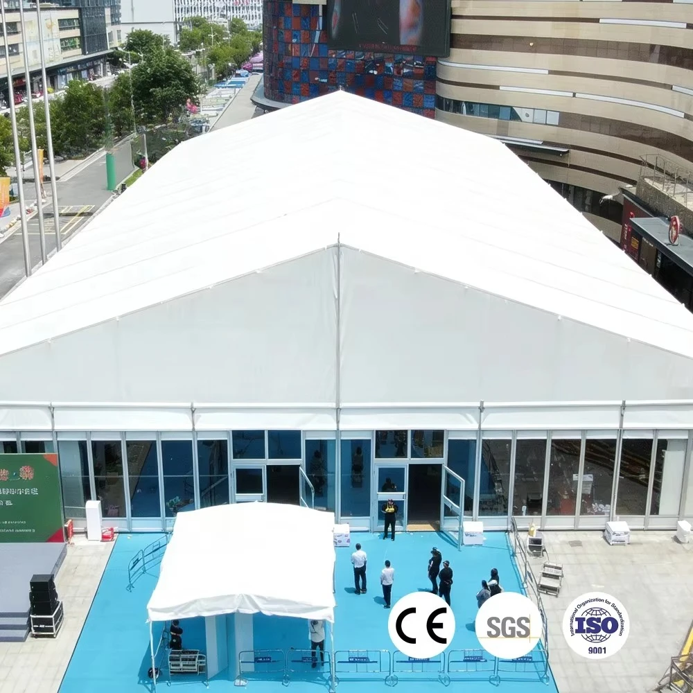 Custom Large A-Frame Marquee Tent Luxury Aluminum Frame Waterproof Outdoor Exhibition Trade Show Event Party Tent Design