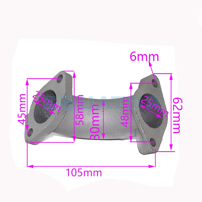 Intake Manifold Pipe 26mm Carburetor intake Manifold Gasket Spacer Screw Kit for 110cc 125cc 140cc 150cc Kazuma ATV Lifan YX