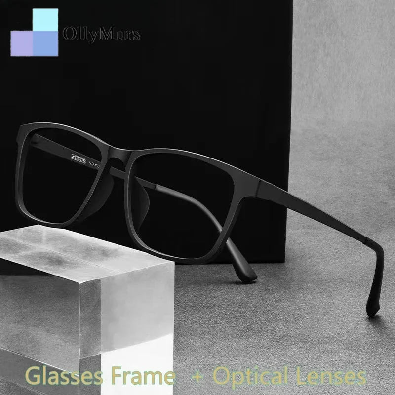 

Очки OLLYMURS, мужские очки для коррекции близорукости, дальнозоркости, прогрессивные мультифокальные очки по рецепту, титановые очки TR90, большие очки H3068