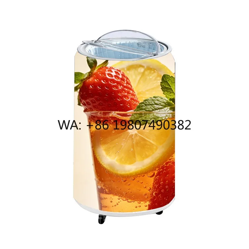 P1.86 Full Color Can Shaped LED Display 500Nit High Bright Smart Refrigerator Screen Indoor Commercial Advertising