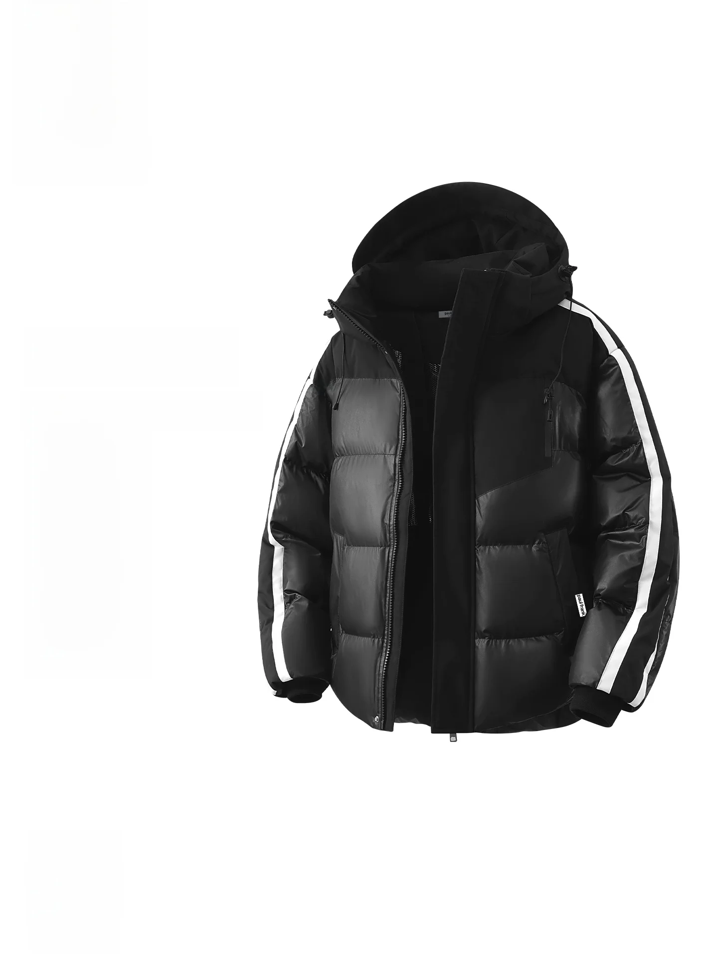 

Thiened Hooded Jaet Men's Winter New Sle Warmth Bread Clothes Outerwear Polyester Fiber Casual Coat