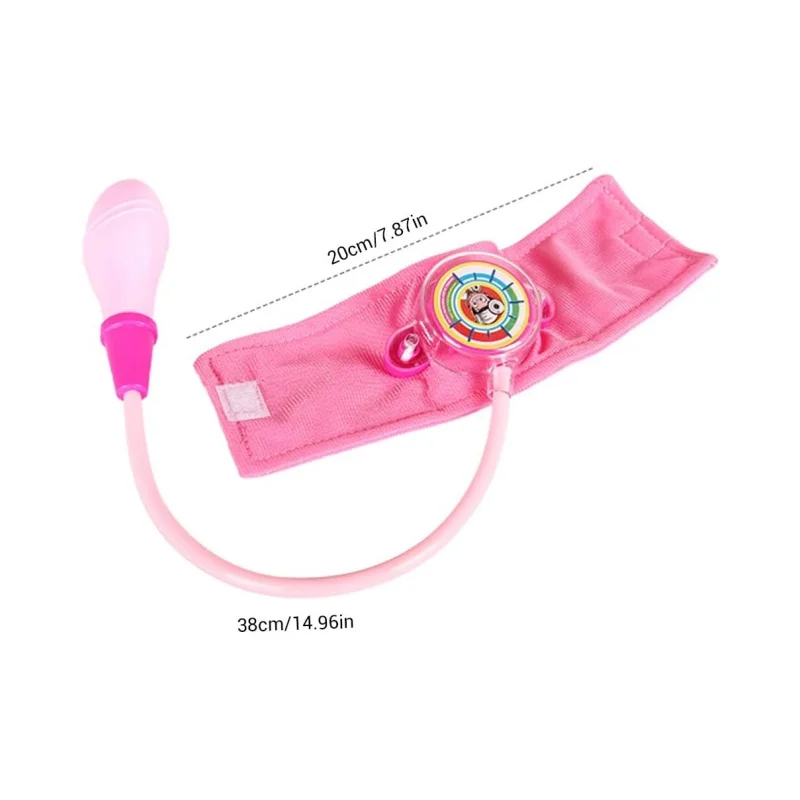 Pretend Play Doctor Toy Small Nurse Mini Blood Pressure Meter Role Play Stethoscope Educational Learning Toy for Kid Gift