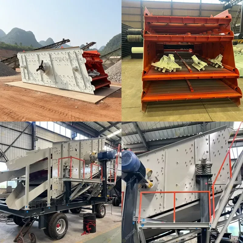 New Design Linear Three Layers Ore Screening Plant Vibrating Screen with Motor for Sale