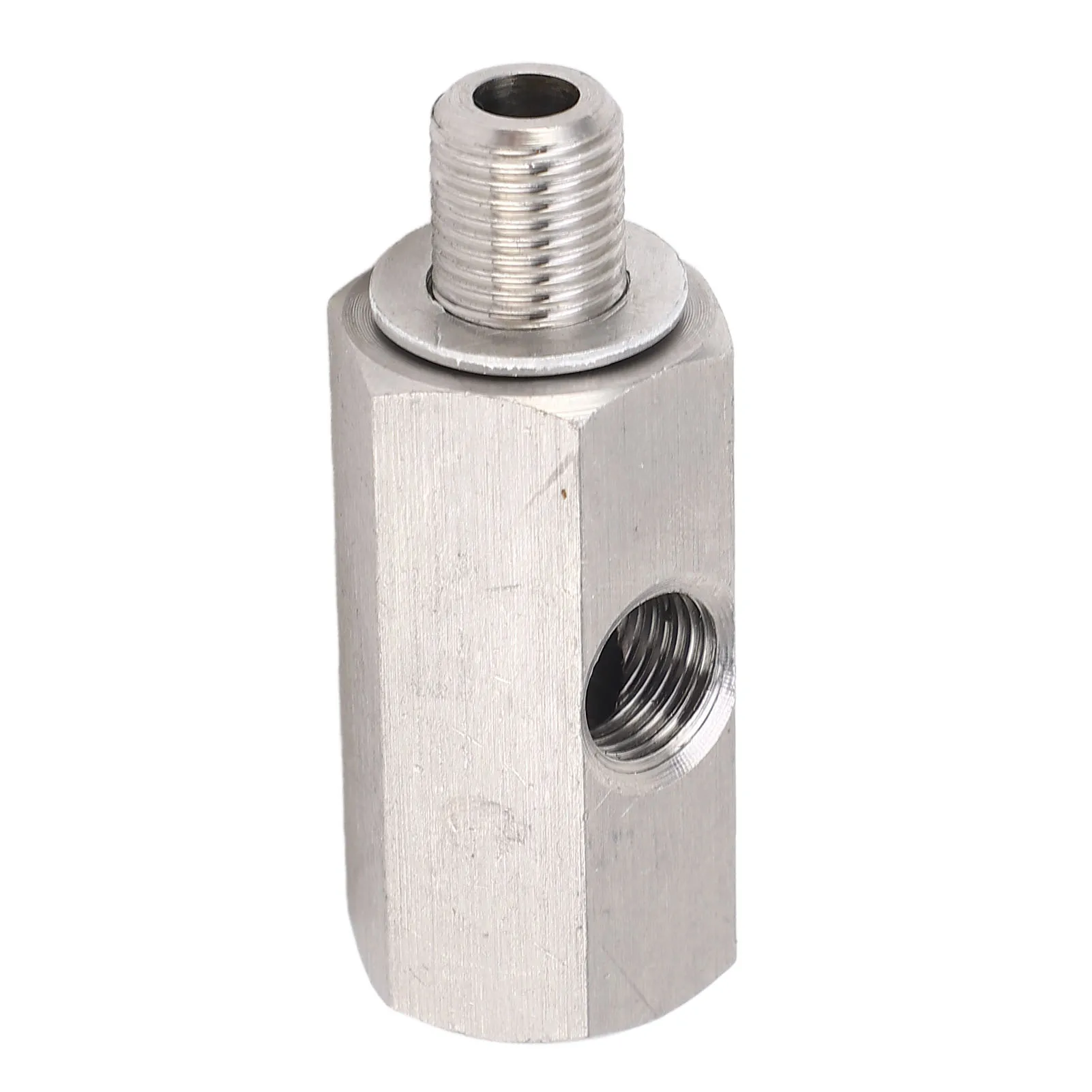 Oil Pressure Sensor Tee Adapter M10x1.0 Oil Pressure Sensor Tee to M10 Adapter Turbo Supply Feed Line Gauge Stainless Steel
