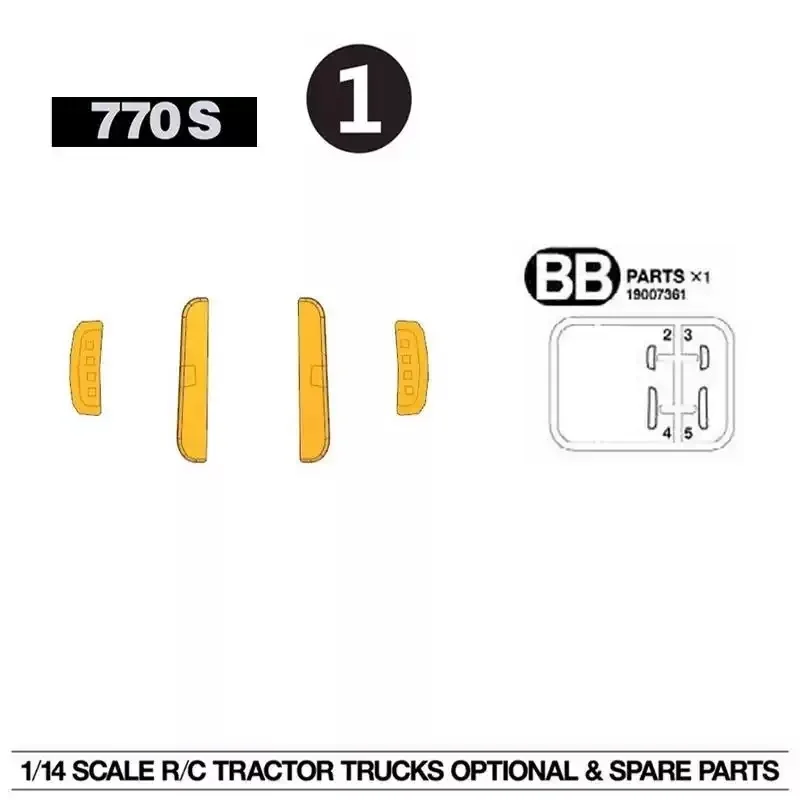 شفافة ضوء لوحة عاكس الضوء ل 1/14 Tamiya RC شاحنة قلابة ل سكانيا 770S 6X4 56368 8X4 56371 ترقية السيارات الملحقات #2