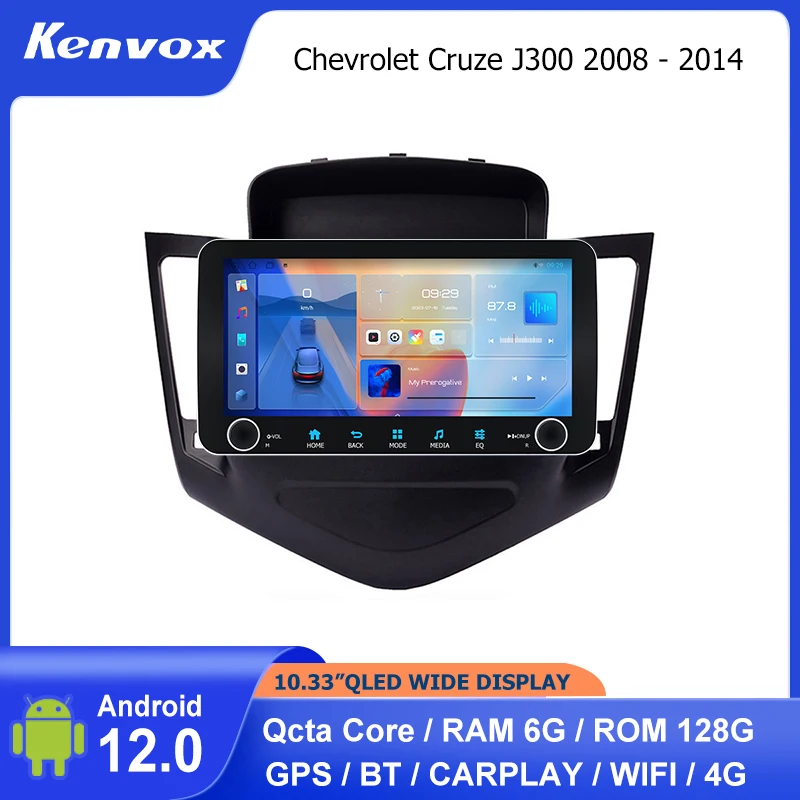 

Автомагнитола QLED2 для Chevrolet Cruze J300 10,33-2008, 2014 дюйма, Android, с GPS
