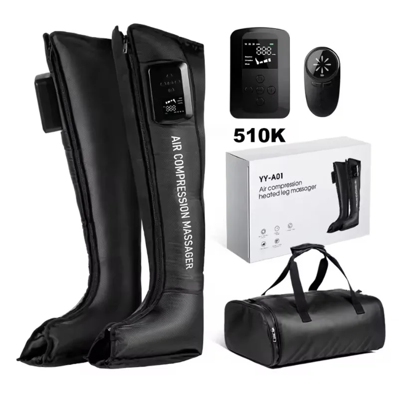 Professional Rechargeable Leg Massager Sports Recovery Pump Boots with Air Compression Sleeves Therapy Massage Machine