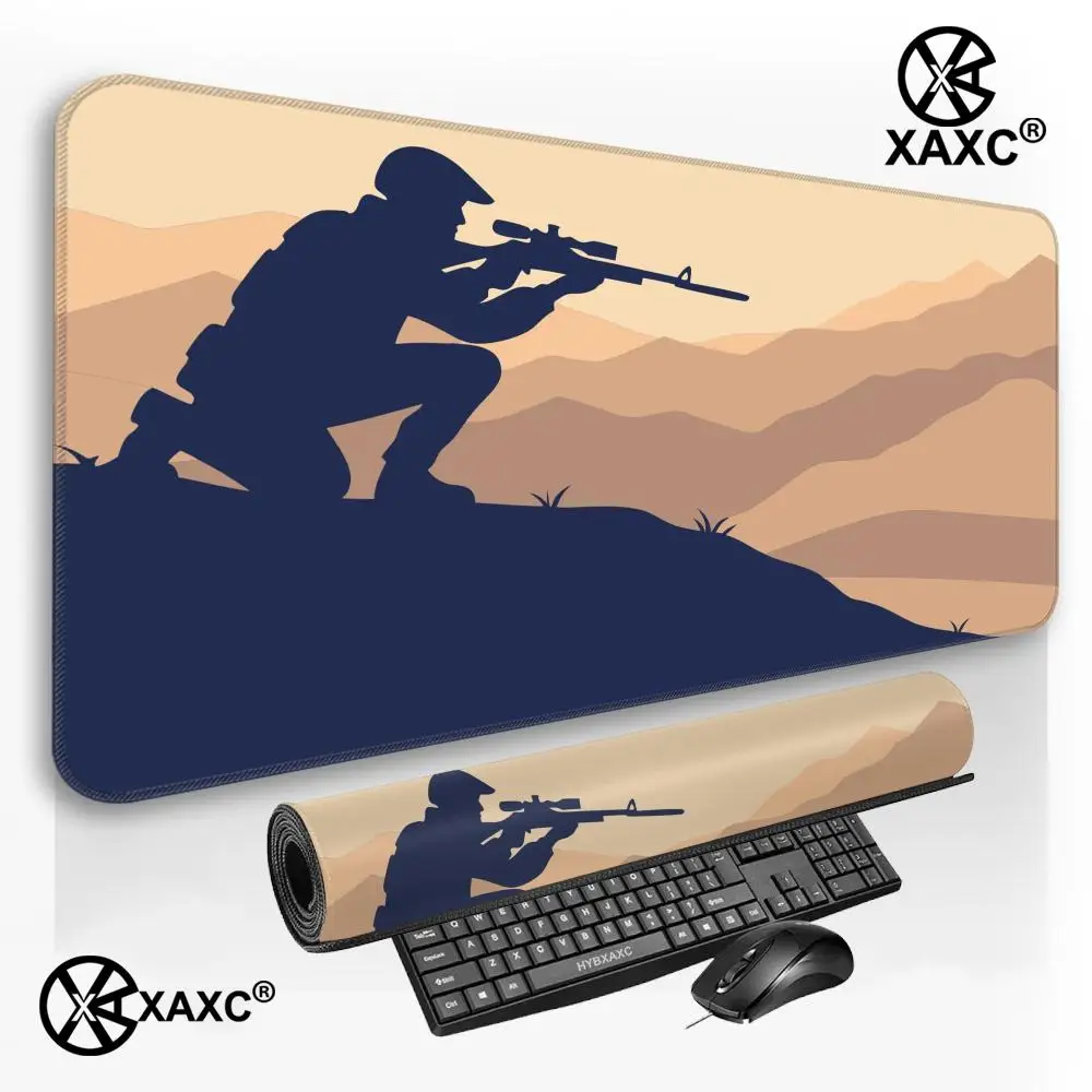 

XXL Oval Tactical Gun Mouse Pad - Large Anti-Slip HD Gaming Mousepads for Office Keyboard Computer Desk Mat Rubber