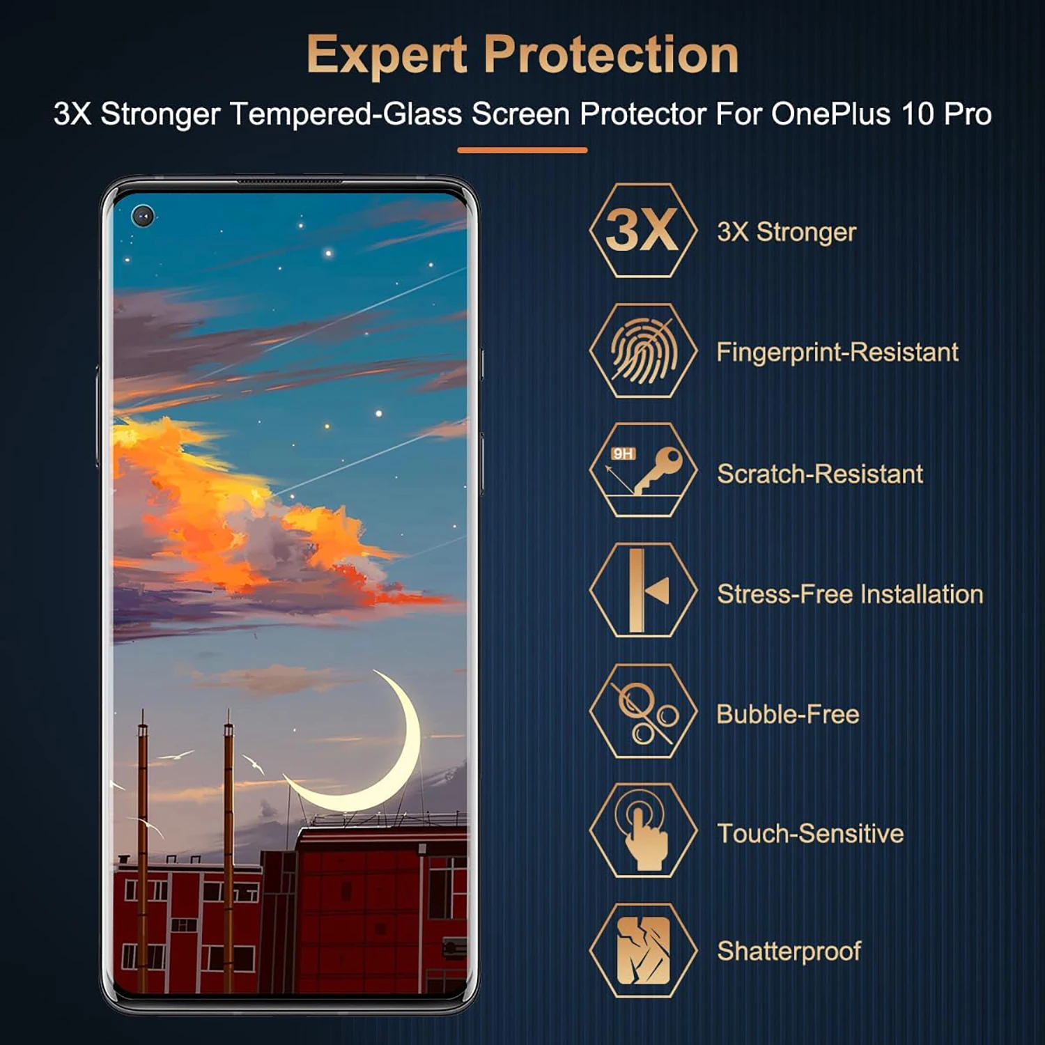 Película protectora de vidro temperado para oneplus 10 pro, 1 ou 4pcs