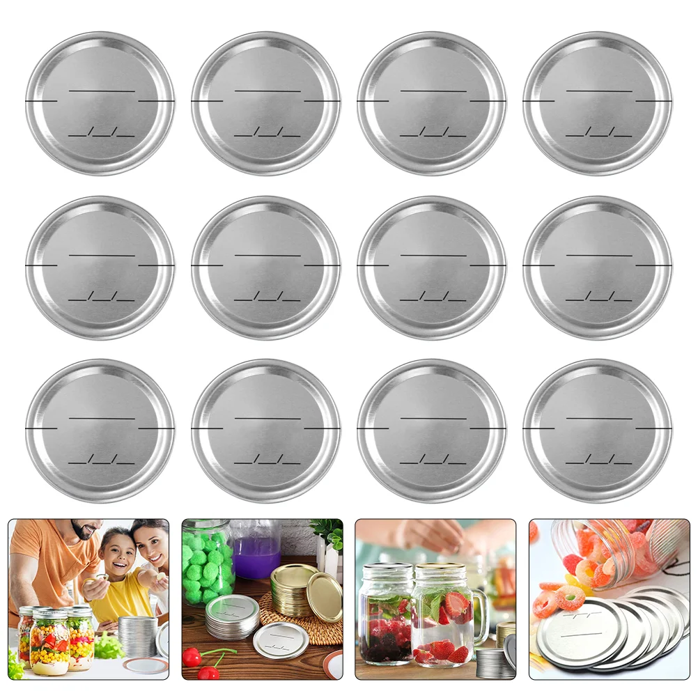 

30 Pcs Mason Jar Lids Accessories Sealed Tool Disc Canning Discs Tin for Jars Date Sealing