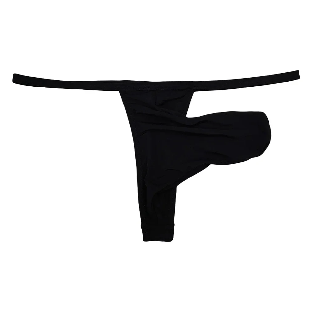 Mens Sexy Ice Silk G-String Thong Low Waist Cock Pouch Briefs Gays Underwear T-Back Underpants Exposed Butt