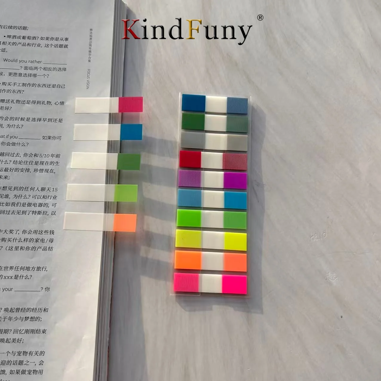 Six Packs of  Transparent Sticky Notes Page Markers Book Tabs Index Sticky Notes Bookmarks Memo Pad Notepad Stickers Stationery