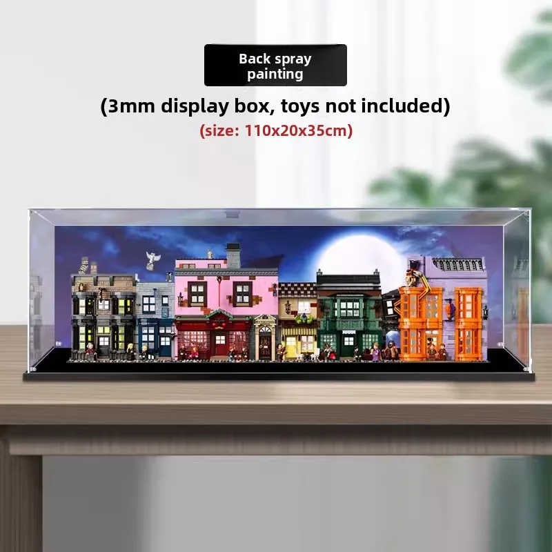 Acrylic Display Case for LEGO 75978 Diagon Alley, Transparent Dust‑Proof Box for Building Block Storage