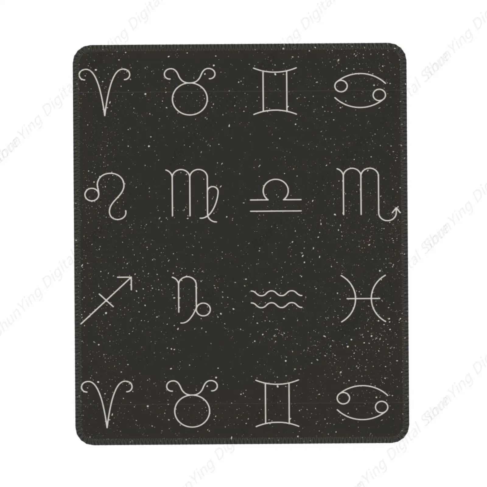 

12 Constellation Icon Anti Slip Rubber Base Mouse Pad Stitching Edges Suitable For Gaming Office Laptop Mouse Pad 25*30cm