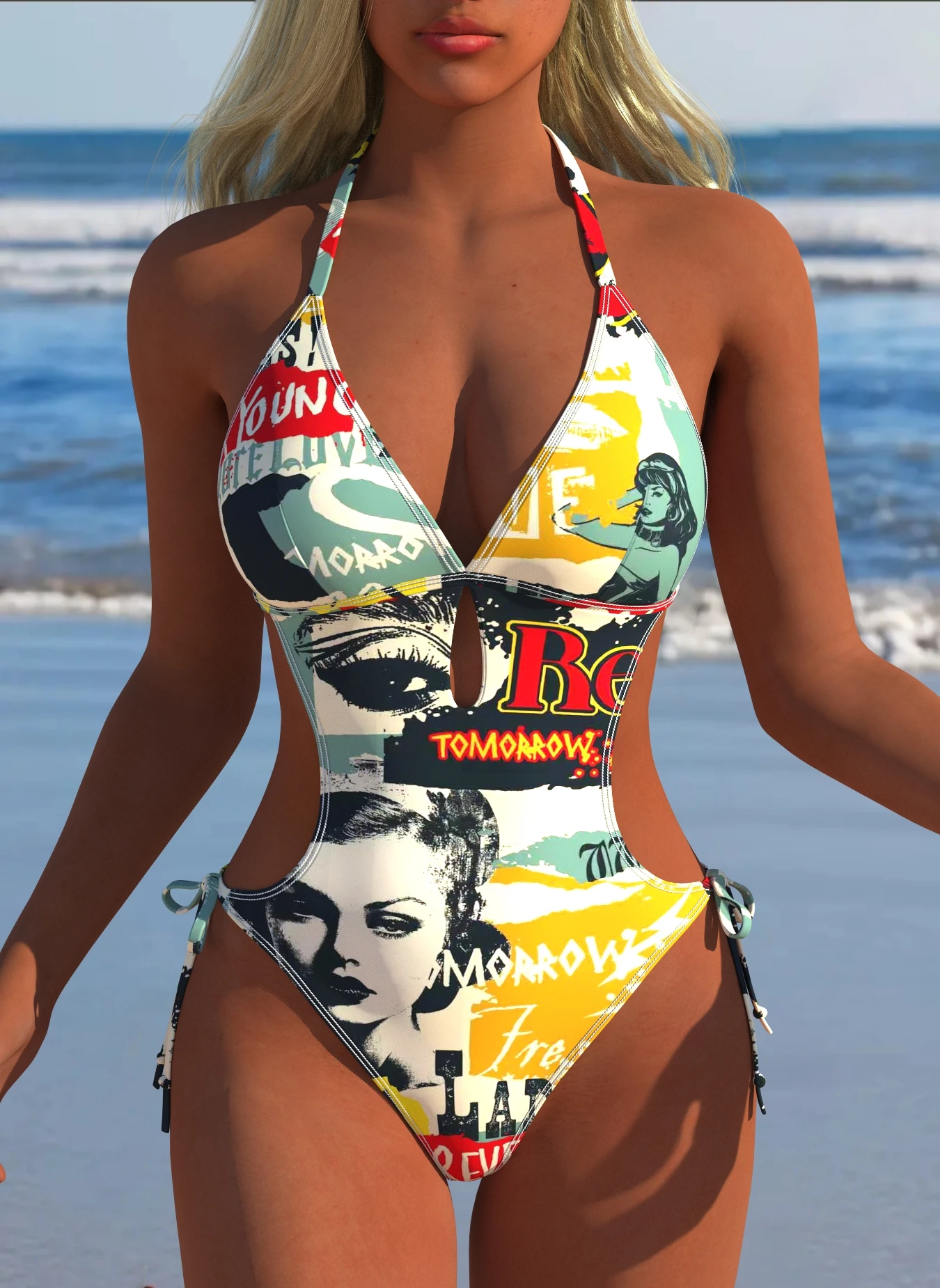 

Women's Swimwear Swimming Suit Beach Outfits Summer Beach Festival Vacation Travel Sexy Luxury Modern One Piece Bodysuits