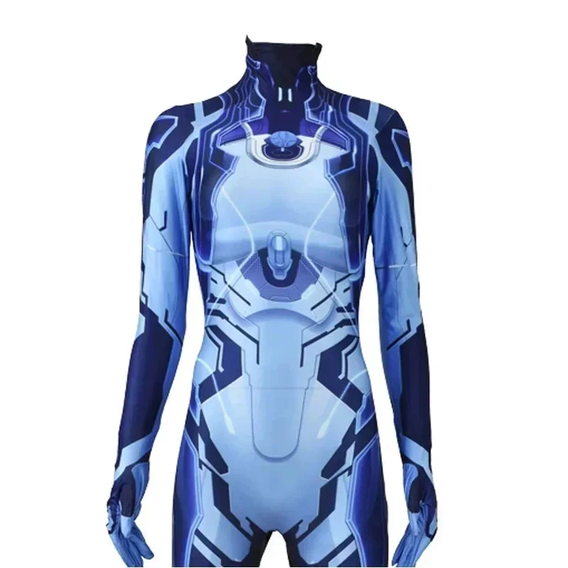Halo Cortana Cosplay Kostuum Zentai Pak Spel Meisjes Vrouw Vrouwelijke Body Halloween Kinderen Volwassenen Jumpsuits