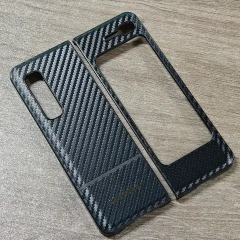 Luxury Phone Case For Samsung Galaxy Z Fold 1 2 3 4 5 6 7 Fold6 Fold7 5G Case Ultrathin Full Protection Carbon Fiber Flip Cover