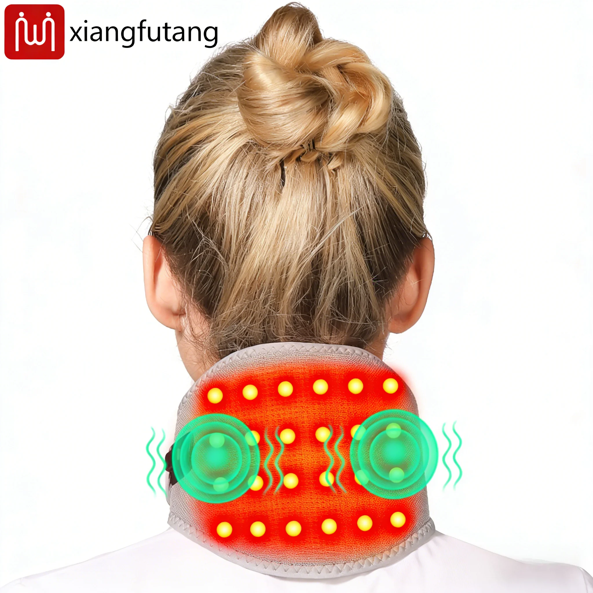 

Red Light Heating Neck Support with Vibration Massage Hot Compress Relieves Neck Pain Alleviates Cervical Spondylosis