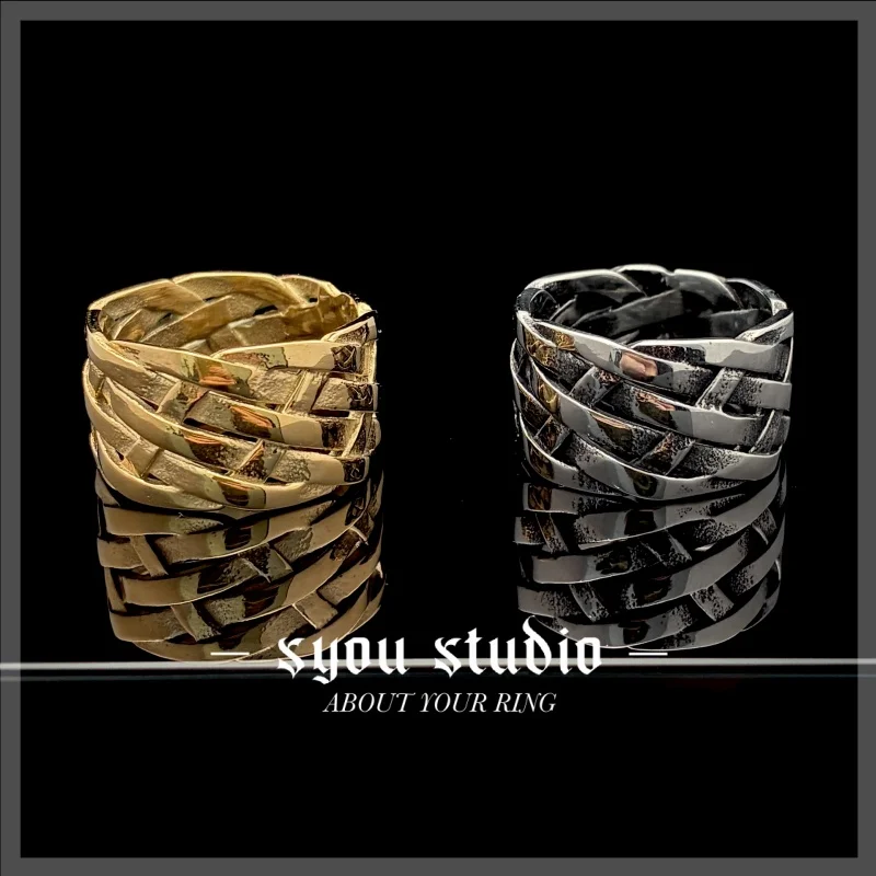 Weave Knot Viking Stainless Steel Ring Nordic For Men Gift Retro Womens Jewelry Vintage Fashion Metal Steel  Geometric Wholesale