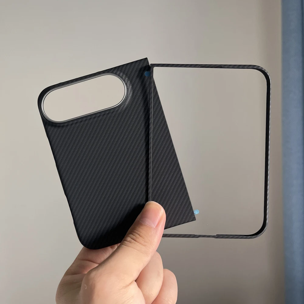 For Iphone Duo Carbon Fiber Aramid Case for Magsafe Magnetic Ultra Thin Hard Cover for Iphone Fold Magnetic Phone Shell