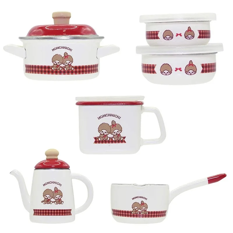 

TOMY натуральная 4 шт. Gashapon FUJIHORO MONCHHICHI игрушки для детей подарок Коллекционная модель украшения