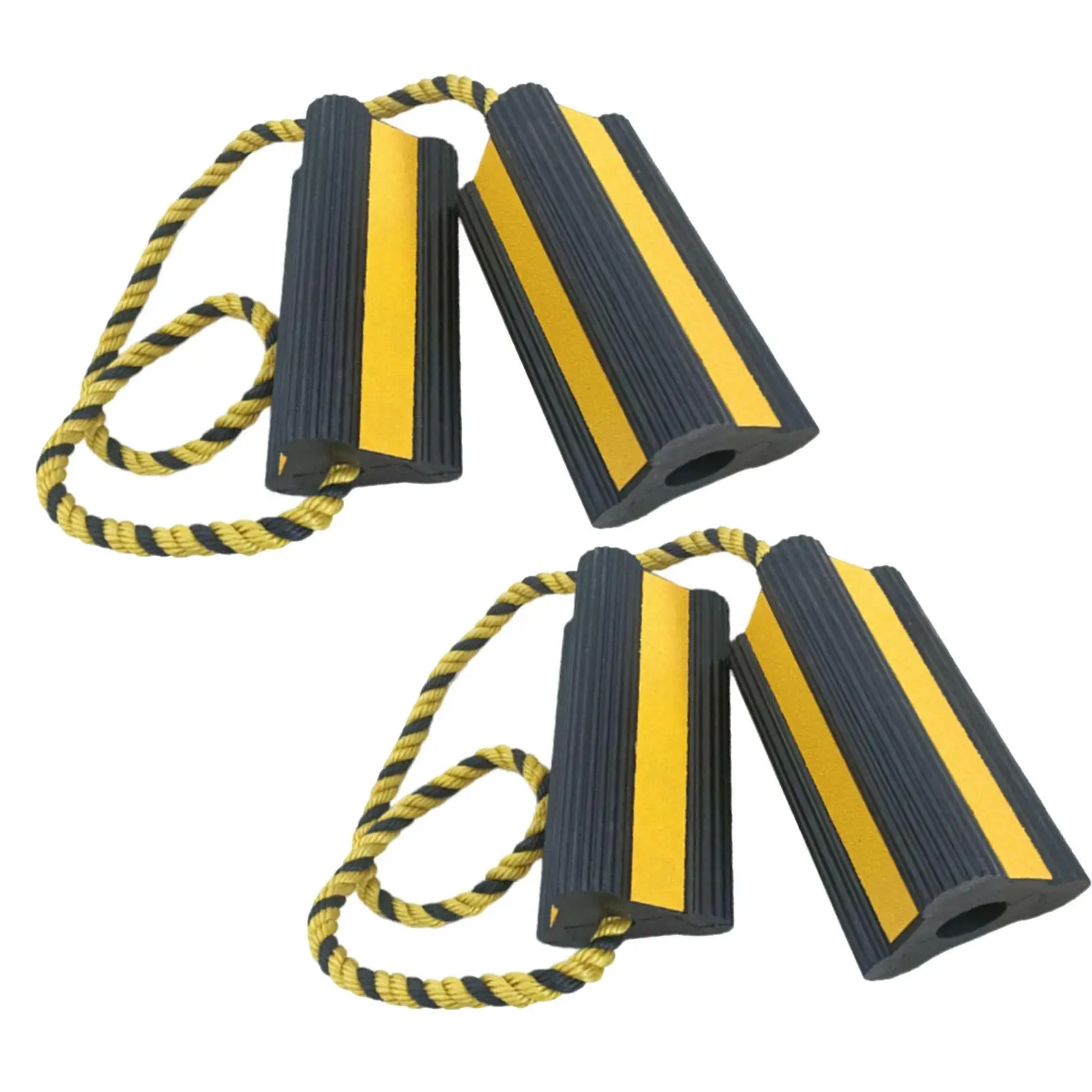 Tires Block Stopper Chocks Rubber RV Leveling Blocks Uneven Ground Yellow