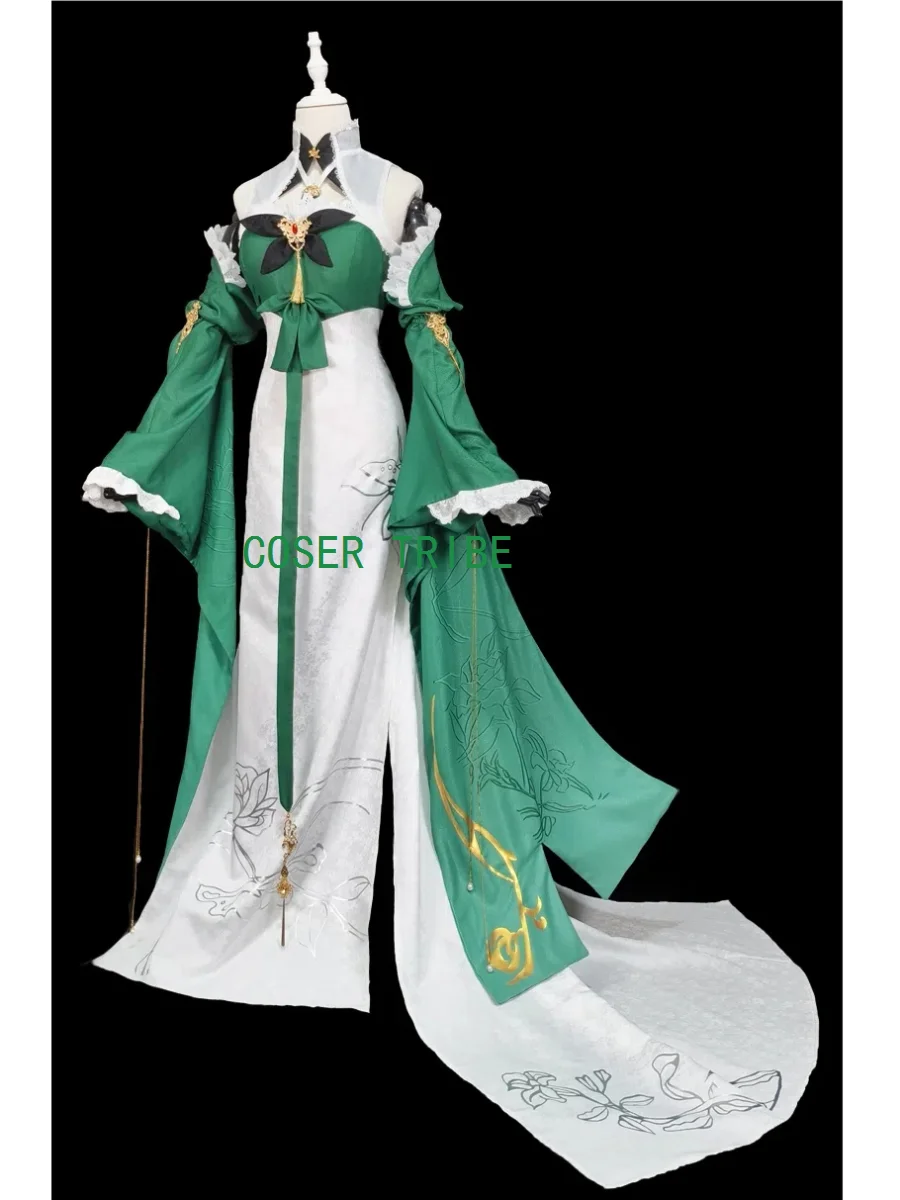 

Костюм для косплея COSER TRIBE, одежда для ролевых игр, цвет голубой лазур, Лейн, Yat Sen, на заказ