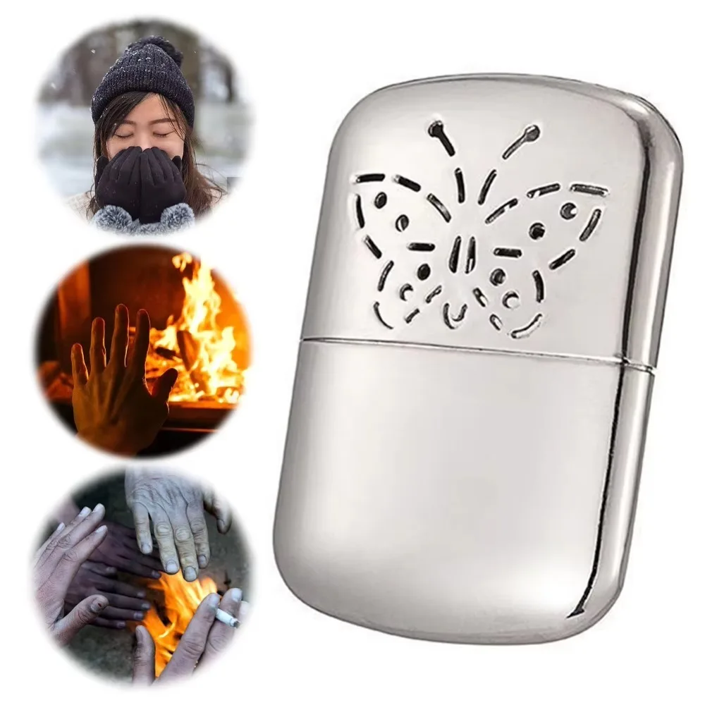 Zinc Alloy Fuel Hand Warmer Constant Temperature Reusable Pocket Hand Warmer Ultralight Vintage Handy Hand Heater Camping