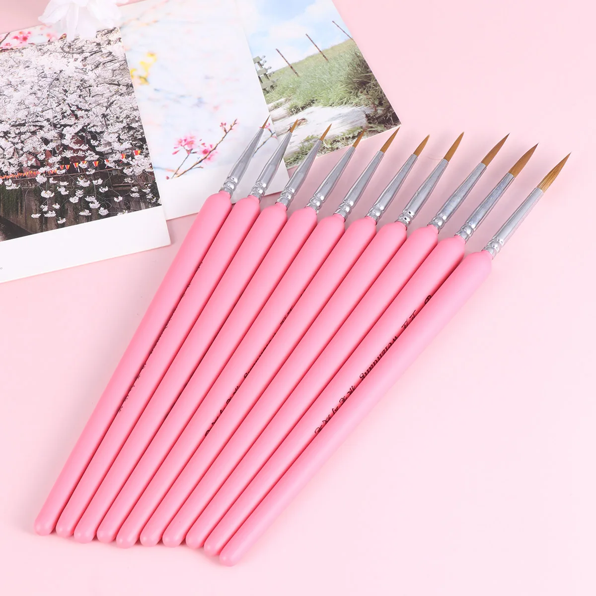 

10Pcs High Paint Brushes Set Professional Fine Detailing Brushes For Acrylic Watercolor Oil Painting