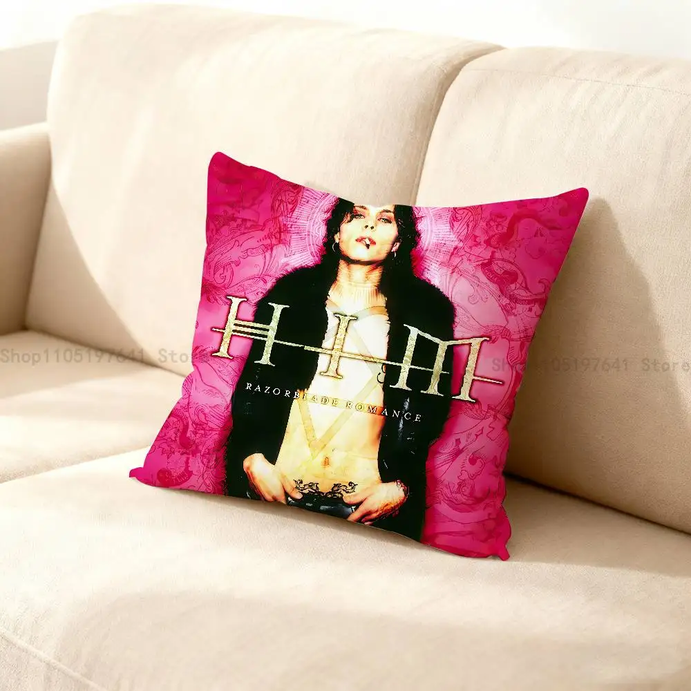 H-HIM Band V-Ville V-Valo Pillow Case Plush Pillow Cases Home Decoration Pillow Cover for Sofa Bed Chair Living Room