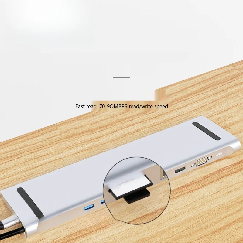 11 in 1 Multipurpose Docking Station 100M Ethernet RJ45 HDMI PD Type-C Expansion Docking Station