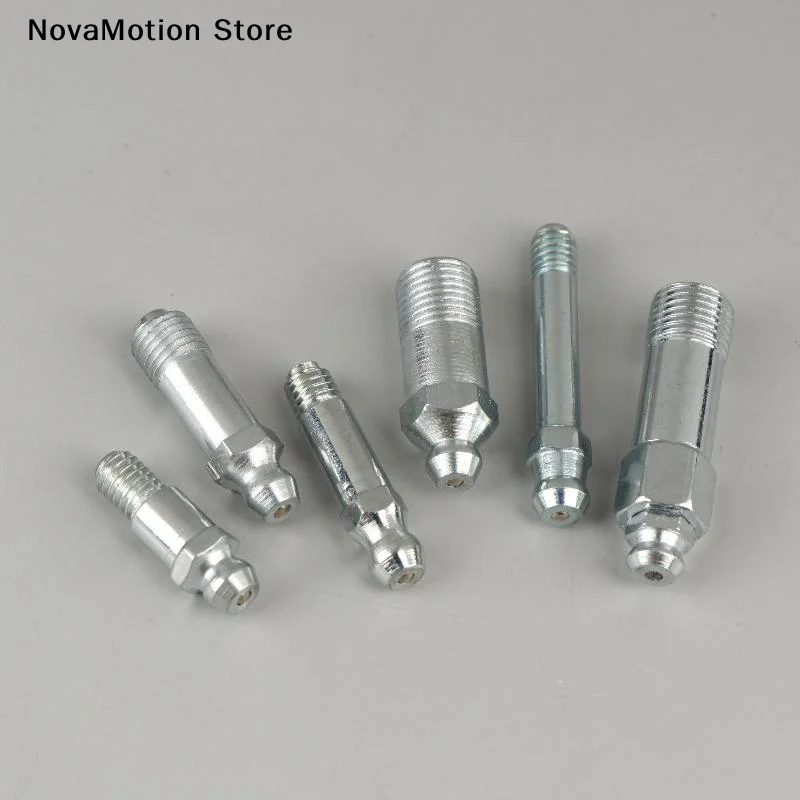 [NM]5Pcs Lengthened Grease Nipple Special Zerk M6 M8 M10 Metric Head Connector Straight Type[NM]