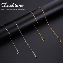 Lucktune Stainless Steel Width 1.3MM Chain O Shape Thin Chain Necklace Minimalist necklace chain Women Bohemian Jewelry Gift