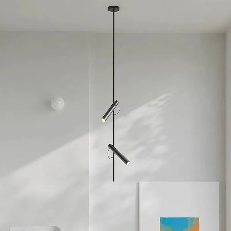 Imagem -04 - Moderno Led Teto Spot Lamp Minimalista Rotatable Canto Sala de Estar Quarto Loja Decor Preto Cabeceira Pendant Lamp