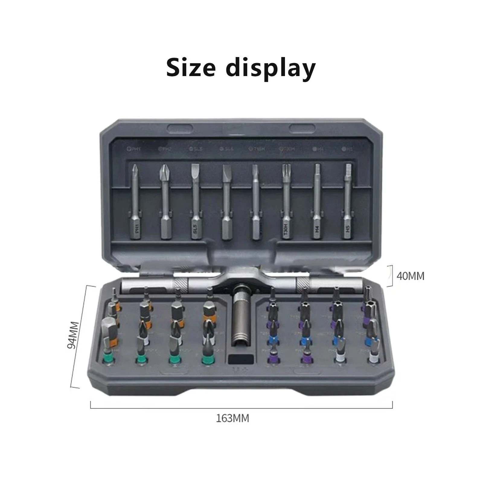 Set Obeng Magnetik 42 In 1, Set Mata Bor Baja S2 Obeng Ratchet DIY, Bit Magnetik Multifungsi