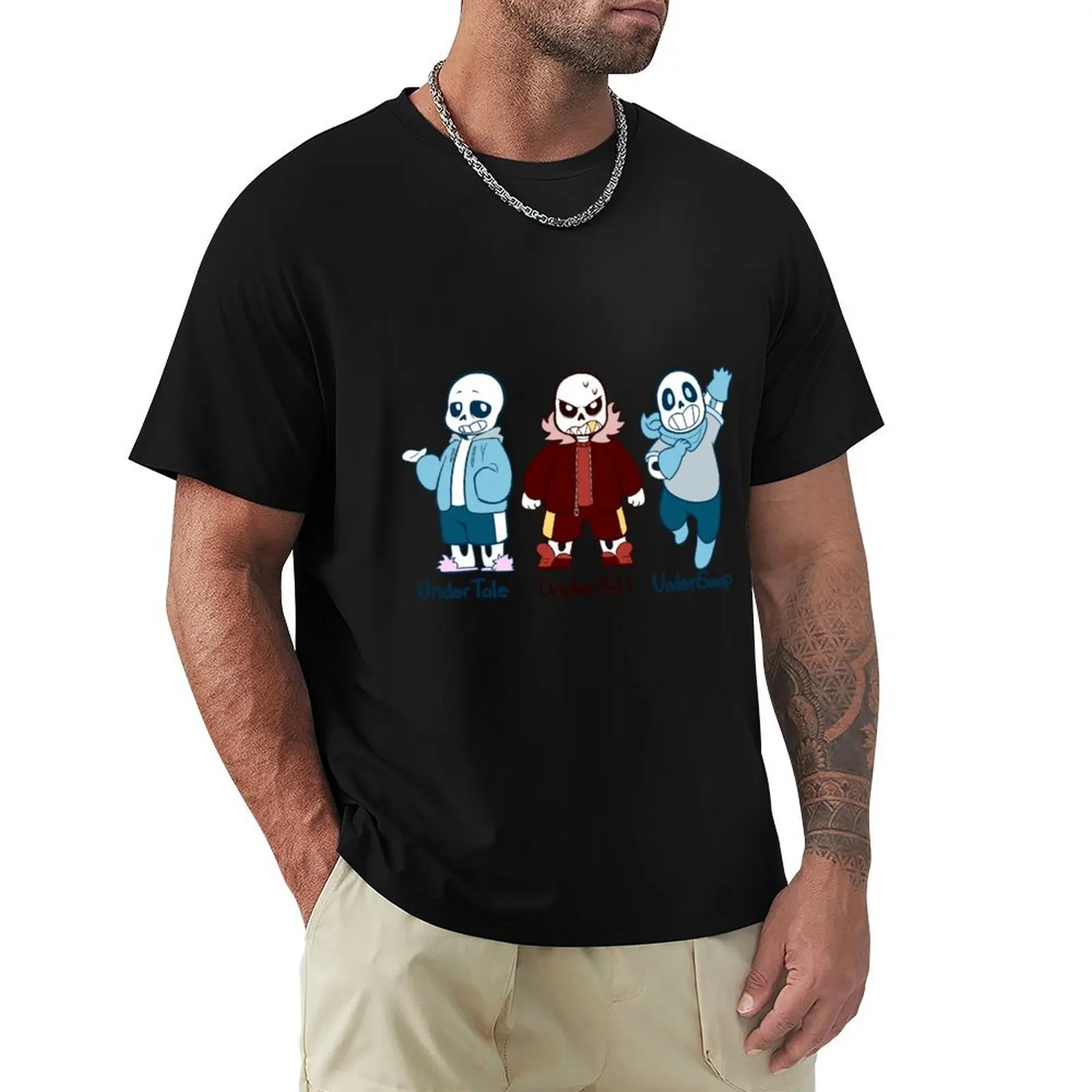 AU Sanses T-Shirt baggy shirts aesthetic clothes street wear graphic shirts men