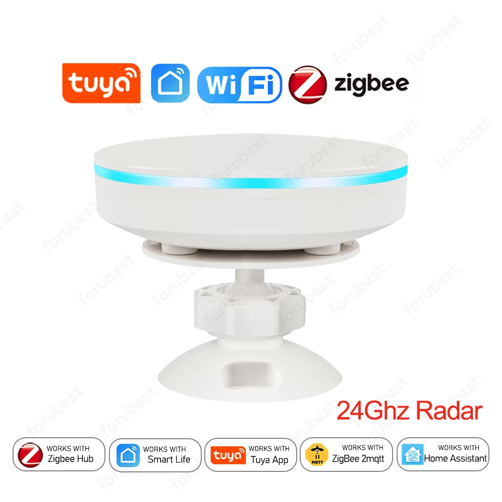 

ZigBee WiFi MmWave Human Presence Motion Sensor With Luminance/Distance Detection Security Alarm Tuya Smart Life Home Automation