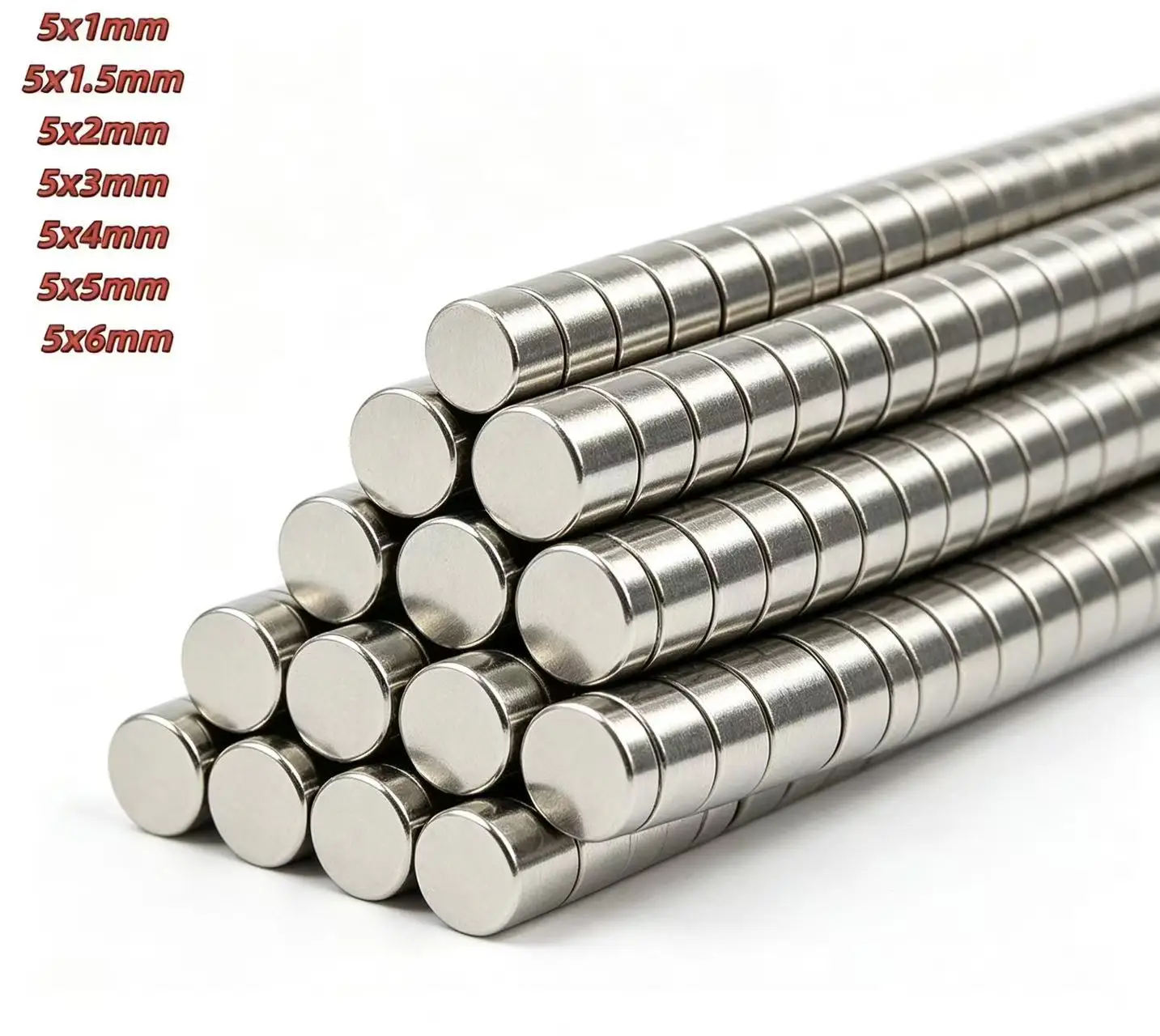 5x5 MM Strong Magnet 5mm X 1.5mm Small Round Magnets 5x1mm for Home Refrigerators, Offices DIY 5*2mm 5*3 5*4