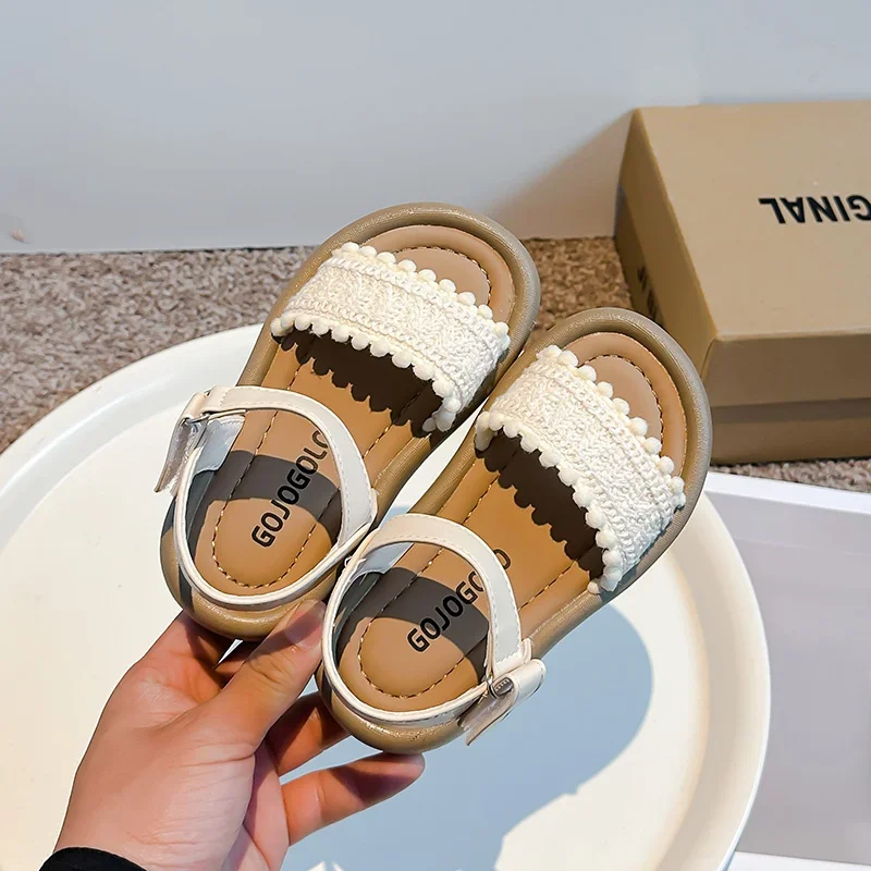 Children Beautiful Baby Girls Children Students Casual Flat Sandals 2026 NewSummer Fashion Lightweight Comfortable Beach Sandals