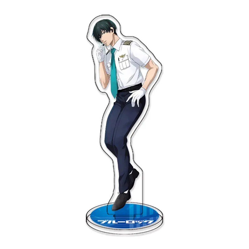 Plaques sur pied en acrylique Transparent, 15Cm, pour serrure bleue, Anime Isagi Yoichi Meguru Kunigami, ornement de bureau