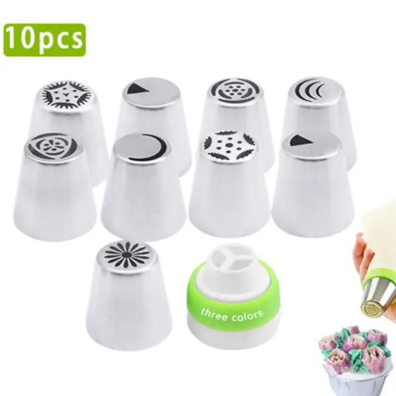 

10/11/12/13PCS Piping Tip Cake Decorating Nozzle Piping Bag Muffin Cup Scraper Cake Accessories Silicone Mold For Pastry