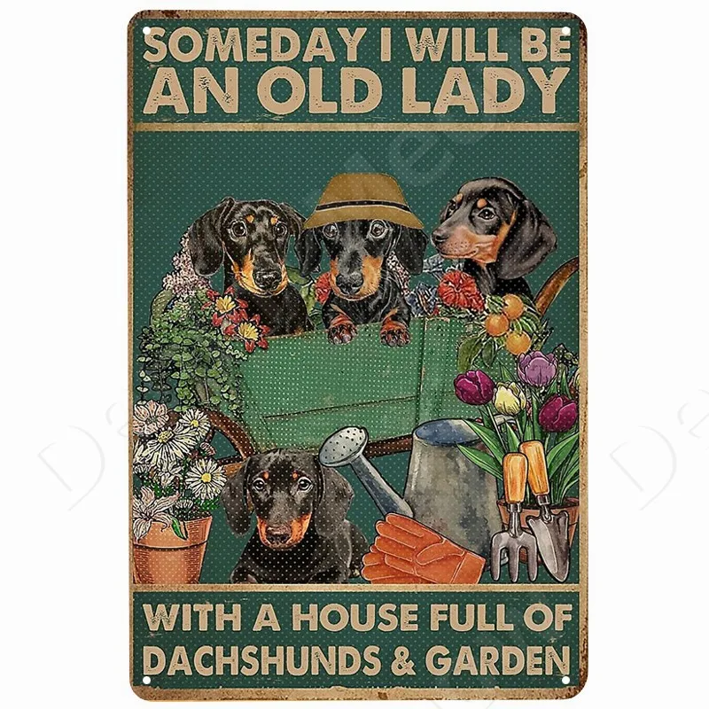 Vintage Funny Animals Metal Sign, Art Poster, Bar, Cafe, Home Room, Wall Decor,Hello Sweet Cheeks,Have a Seat Tin Painting N455