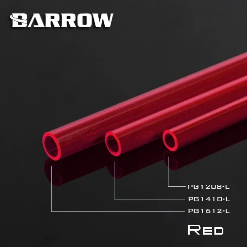 Barrow PG1612/PG1410/PG1208 500 Mm PETG Keras Tabung Berkualitas Tinggi PETG Transmisi Cahaya 12X8/ 14X10/12X16 Mm, 2 Tabung/Lot