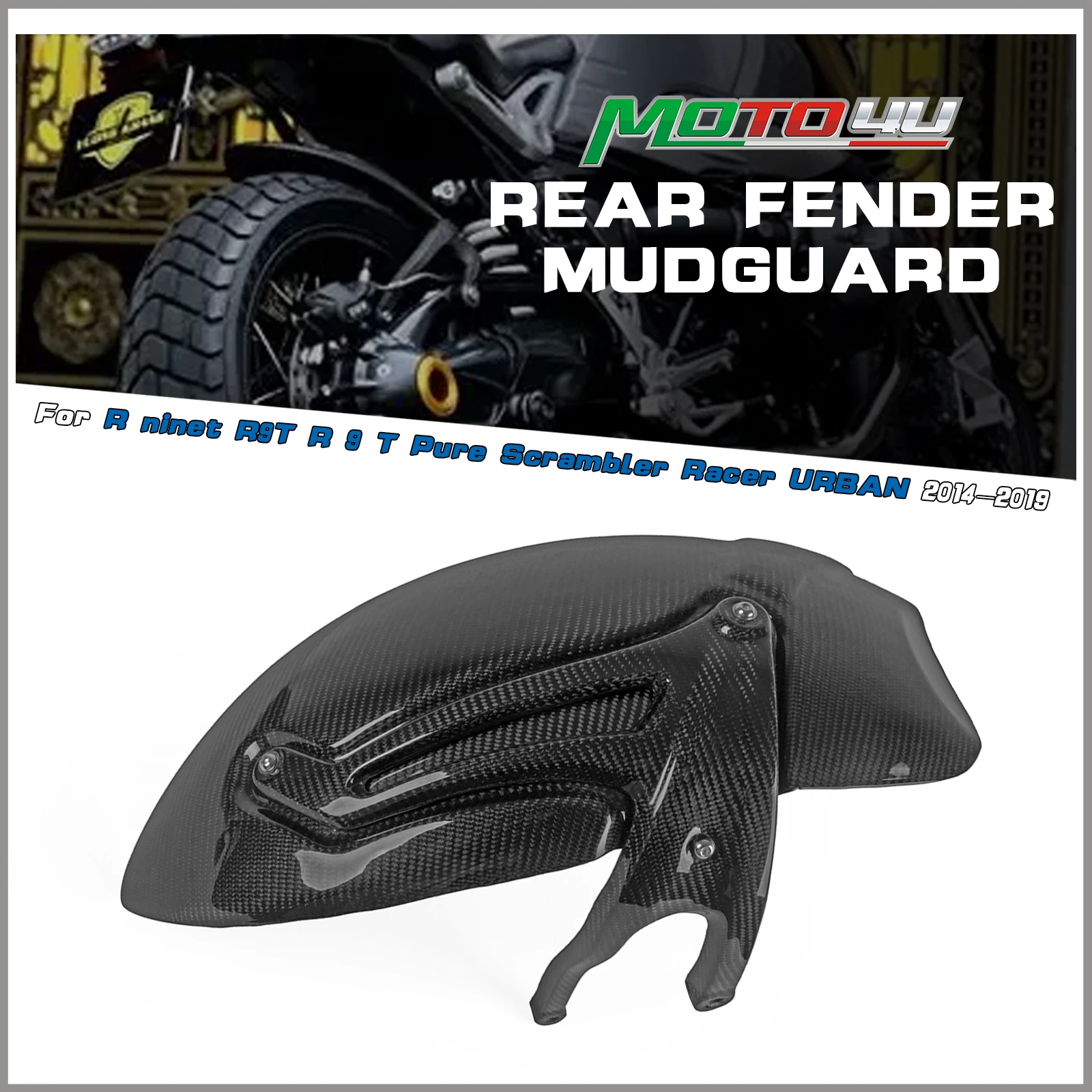 

Real Carbon Motorcycle Rear Fender Mudguard Tire Hugger Fender Gloss For BMW R NINE T R NineT r9t 2014 2015 2016 2017 2018 2019